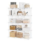Garvee Étagère Cubique 12 Cubi Nera - Organizzatore Modulare in Metallo per Soggiorno e Ufficio, Design Moderno, Facile da Pulire - White