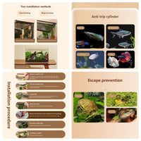 Garvee 50 x 30 cm Copertura per acquario Rete anti-molla Accessorio trasparente per acquario Protezione per pesci