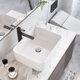 Garvee Lavabo da Bagno Rettangolare in Ceramica Bianca 18.7x14.76x5.12 Pollici, Design Moderno, Facile Installazione, Risparmio Spazio per Controsoffitti