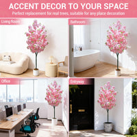 Albero artificiale da interno Garvee da 6 piedi, realistico e senza manutenzione, materiale di alta qualità, versatile e decorativo, per casa e ufficio, verde