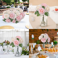 Garvee Scatola di rose artificiali da 25 pezzi, scatola regalo di fiori di sapone, confezione regalo romantica rosa