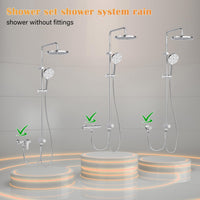 GARVEE Colonna doccia a pioggia senza raccordi cromata – Colonna doccia in acciaio inox rotonda 25 cm