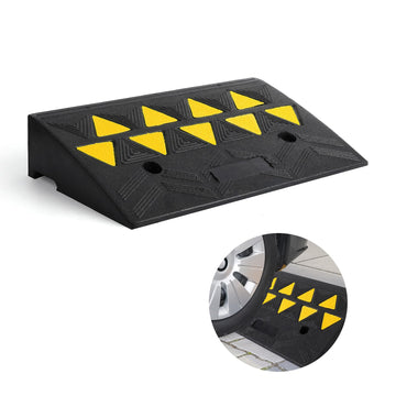 Rampa in gomma per impieghi gravosi Garvee, capacità di carico di 15 tonnellate, con protezione per cavi, per garage e area di carico, altezza 4,1", antiscivolo, resistente ai raggi UV