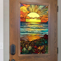 Pellicola per finestre Garvee riutilizzabile Sun by the Sea, protezione UV, antiriflesso, controllo del calore, risparmio energetico, vetrate colorate, 60x100 cm, colore unito
