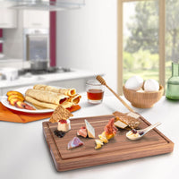 Tagliere in legno di acacia Garvee 50 x 38 x 3,8 cm con scanalatura per il succo – Utilizzabile su entrambi i lati, robusto e versatile per la cucina e il piacere