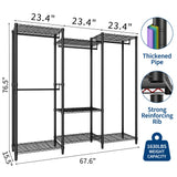 Portabiti Garvee Heavy Duty in Acciaio Carbonio, Capacità 740 kg, Mensole Regolabili, Montaggio Senza Attrezzi, Resistente Alla Ruggine, Per Casa, 194,3 cm A x 171,7 cm L x 39,4 cm P