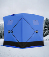 Garvee Tenda Da Pesca Su Ghiaccio Pop Up Isolata Portatile 178x178x201 cm Tessuto Oxford Impermeabile Con Ancore Rifugio Hub-Style - Bianco