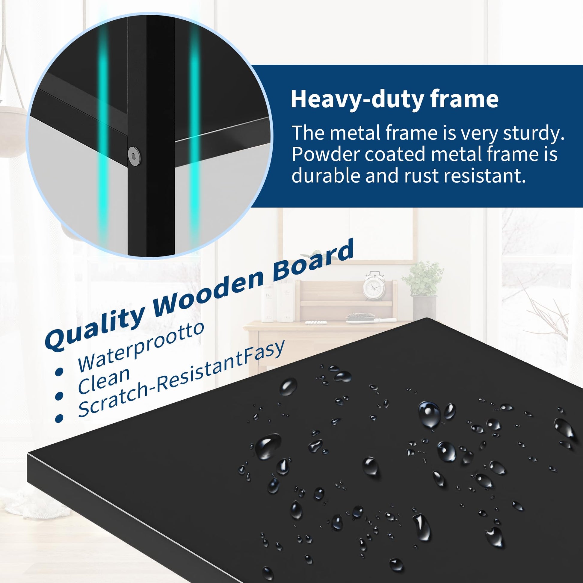 Libreria Garvee Industrial a 4 ripiani con struttura in metallo, 11 ripiani aperti, robusta, nera per soggiorno e ufficio