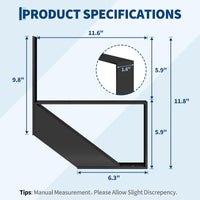 Set di gradini per scale in acciaio Garvee, longheroni per scale in metallo con gambe di rinforzo per uso interno ed esterno, 2 pezzi, verniciati a polvere, capacità di carico di 3000 libbre