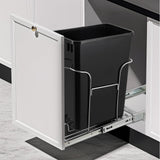 Garvee Porta Sacco Spazzatura Estraibile Sotto Mobile In Acciaio Inox, Supporto Robusto, Regolabile, Per Bidoni 30L, Cucina Organizzata, Salvaspazio, Scorrevole