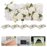 Garvee Kit Decorazione Floreale Elegante per Arche di Matrimonio in Tessuto e PE, 6 Composizioni, Facile Installazione, Riutilizzabile, Romantica Bianco - Blanc