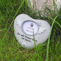 Garvee Paw Print Pet Lapide commemorativa per gatti in resina realistica per giardino, interni ed esterni, angelo, regalo di condoglianze