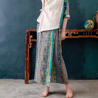 Garvee Set di 5 tessuti in cotone stampato con motivo etnico per patchwork fai da te e cucito, 25x20 cm, versatili, morbidi e traspiranti