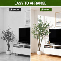 Albero artificiale Garvee da 6 piedi per interni, realistico, senza manutenzione, materiale di alta qualità, versatile, durevole, verde