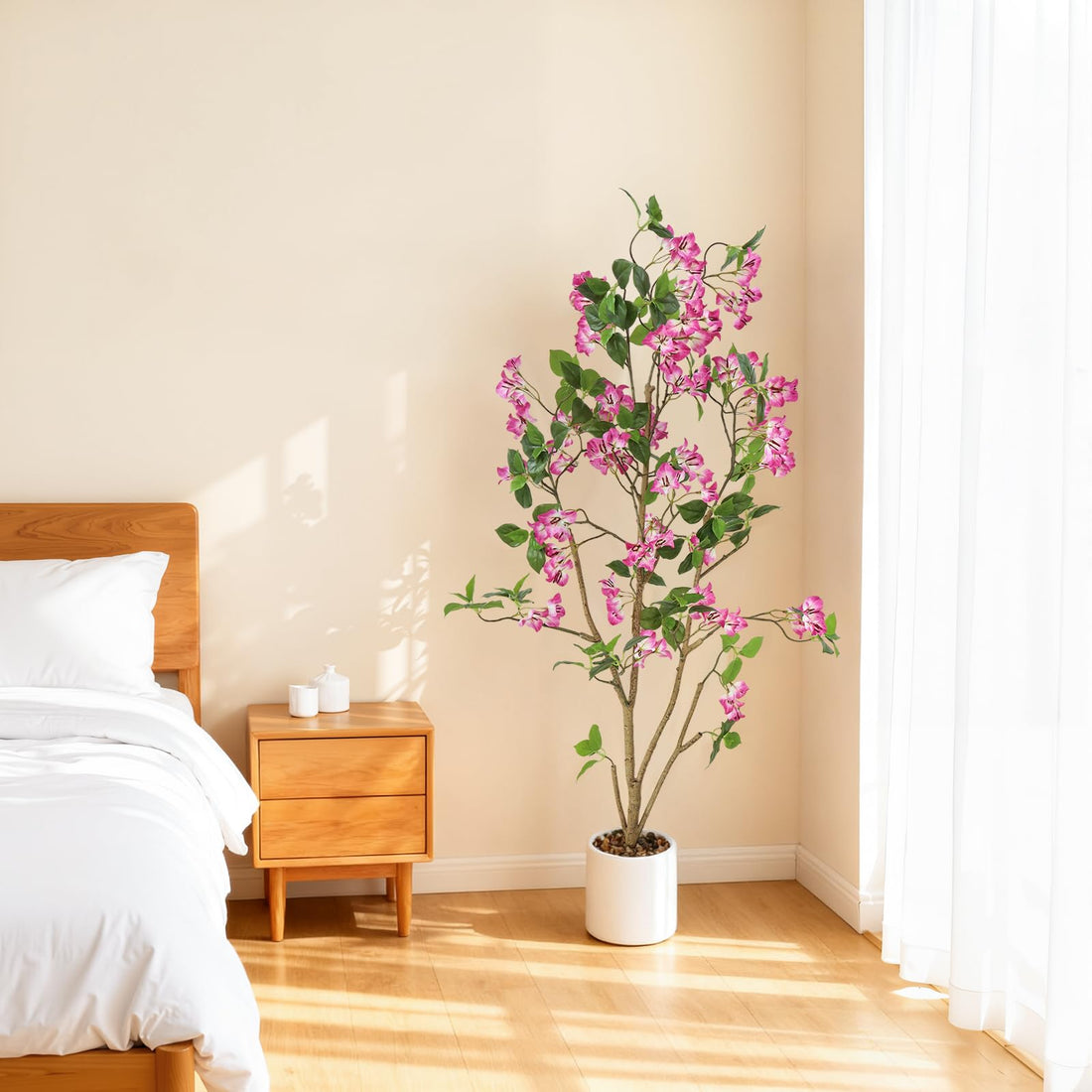 Garvee Set di 2 alberi artificiali da interno, realistici, senza manutenzione, materiale di alta qualità, per casa e ufficio, verde