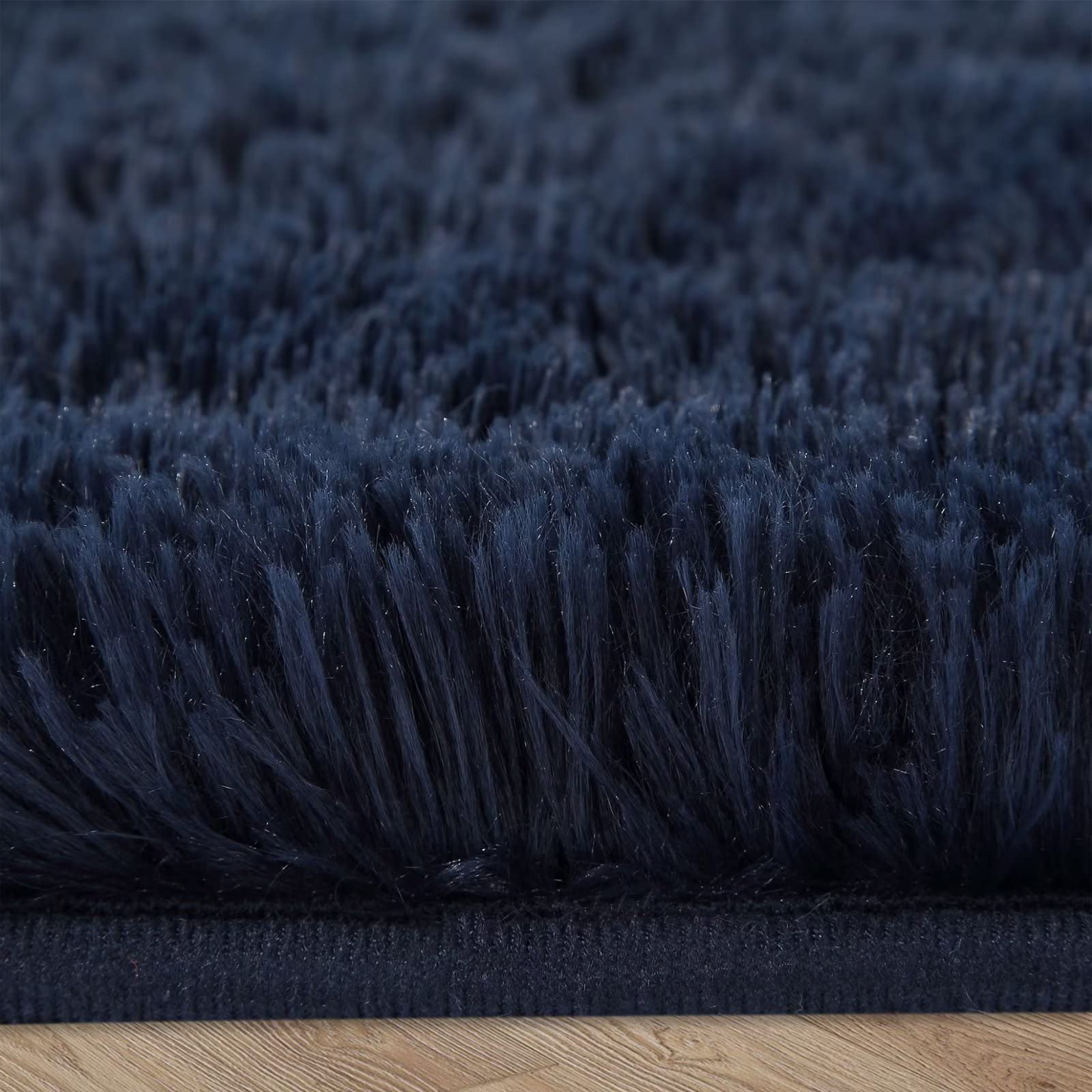 Tappeto Garvee Shaggy 5x8 piedi blu navy tie-dye ultra morbido e soffice ad alta densità per la cameretta dei bambini e il soggiorno