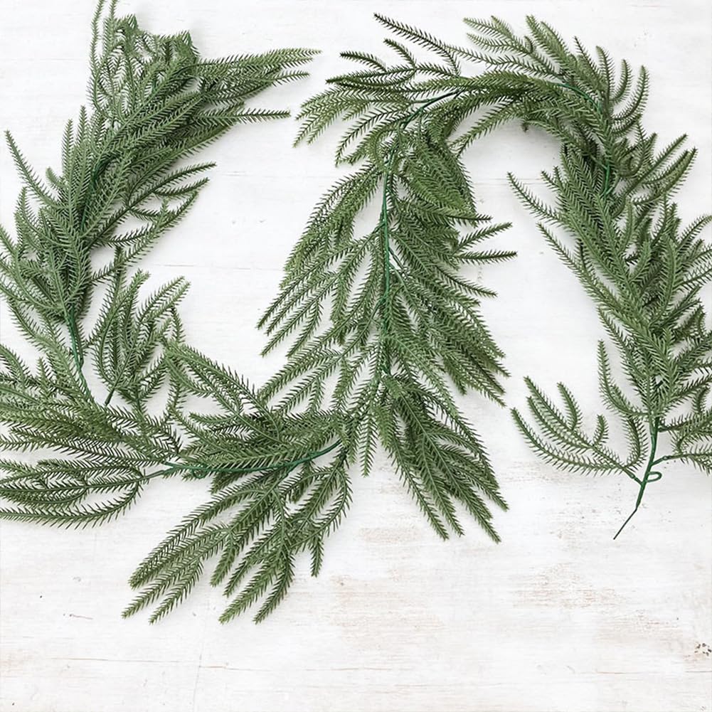 GARVEE Decorazione natalizia in pino da 200 cm, in PVC verde realistico, resistente, per la casa, per matrimoni e Natale