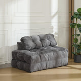 Garvee Divano Letto Pieghevole 3-in-1, Tessuto Cordato Resistente, Dimensione Doppia, Perfetto per Piccoli Spazi e Ospiti, Grigio - Dark Grey