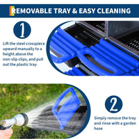 Nido per polli Garvee a 2 livelli - Con 10 scomparti, metallo, tetto impermeabile, base antiscivolo, arrotolabile per pollaio