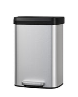 Pattumiera Garvee in acciaio inox da 13 galloni con coperchio, chiusura ammortizzata, maniglia ergonomica, argento, per isola cucina, grande, antiruggine - argento