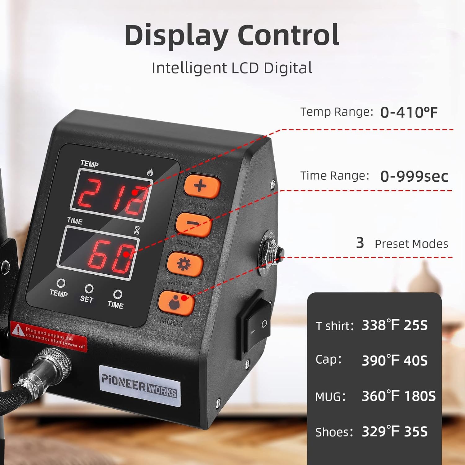 Garvee Pressa a caldo 11 in 1 Pressa a trasferimento multifunzionale per magliette, cappelli, tazze, 12x15 pollici, nero