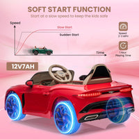 Garvee 12V Auto elettrica per bambini rosso scuro con telecomando Veicolo fuoristrada robusto per avventure all'aperto per bambini dai 3 agli 8 anni con musica e LED