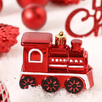 Set di palline di Natale Garvee da 65 pezzi, infrangibili, in plastica rossa e bianca, per decorazioni interne ed esterne