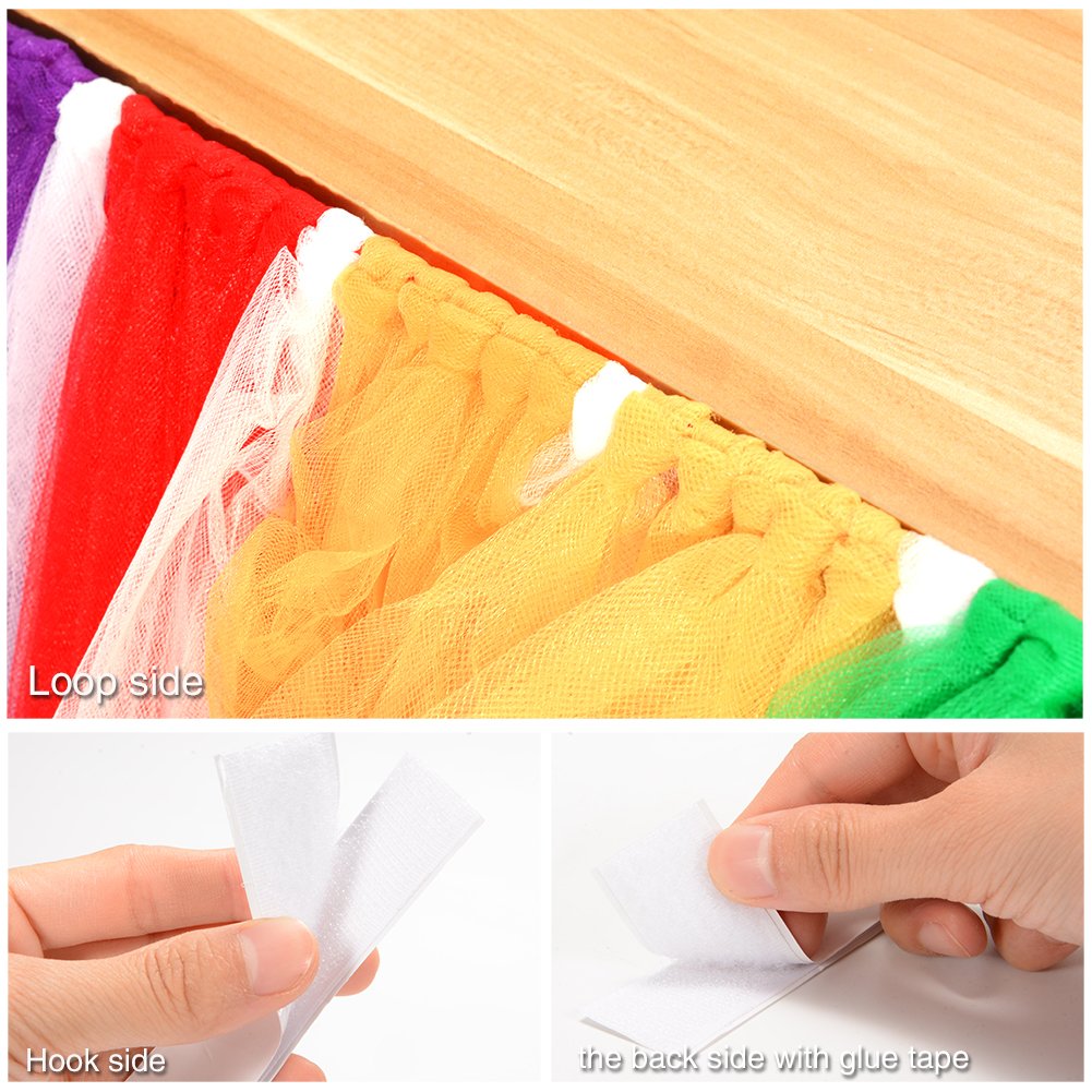 Gonna da tavolo in tulle Garvee 80 x 91,5 cm per feste, baby shower, matrimoni - Tulle in poliestere di alta qualità, soffice, riutilizzabile