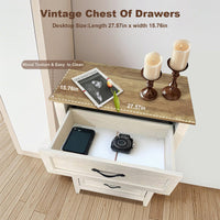 Cassettiera vintage in legno a 5 cassetti Garvee, impermeabile e robusta, con ancoraggi a parete per camera da letto e soggiorno, 15,7"x27,5"x44,8" marrone