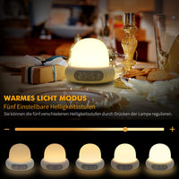 Lampada da comodino a LED Garvee Fulasofia per cameretta dei bambini, cambio colore, dimmerabile, wireless, ricaricabile tramite USB, 1800 mAh, luce calda, RGB