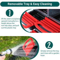 Nido per polli Garvee a 6 fori con coperchio rimovibile, in metallo, design arrotolabile per pollai e anatre, robusto, ventilato, facile da pulire