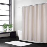 Tenda da doccia impermeabile in poliestere Garvee con ganci per bagni e vasche da bagno 72"x72" Beige - beige