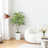 Garvee Drachenbaum Artificiale 120cm, Pianta Tropicale Finta Con Foglie Modellabili, Vaso Bianco Elegante, Ideale Per Soggiorno E Ufficio - Verde 121,9 cm