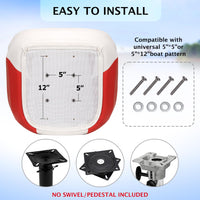 Garvee Pontoon Boat Seat Captain Bucket con spessa imbottitura per la pesca e motoscafi 19.5"H x 22"W x 21.5"D Vinile marino Comodo e robusto