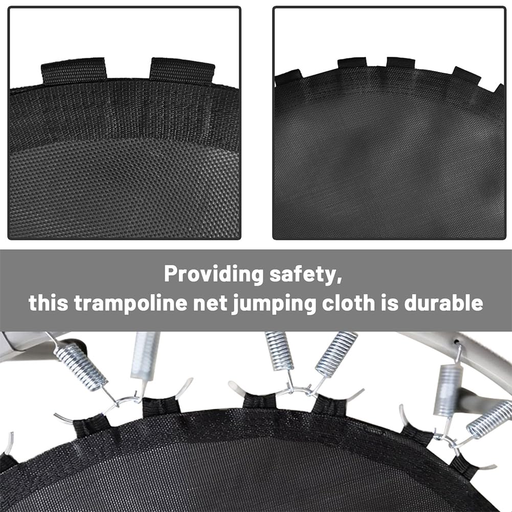 Telo da salto per trampolino Garvee Ø 306 cm con 56 occhielli, ganci a T, telo di ricambio per trampolino per bambini, rotondo, resistente a tutte le intemperie