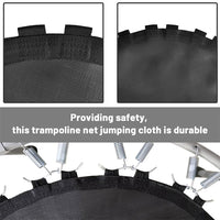 Telo da salto per trampolino Garvee Ø 306 cm con 56 occhielli, ganci a T, telo di ricambio per trampolino per bambini, rotondo, resistente a tutte le intemperie