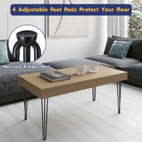 Gambe per mobili Garvee da 4 pezzi, gambe per tavolo a forcina con piedini in gomma per scrivania, tavolo da pranzo, tavolino da caffè, altezza 56 cm, nero