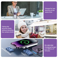 Caricabatterie portatile wireless Garvee da 10000 mAh, magnetico, 20 W, PD, ricarica rapida, supporto in metallo, leggero, compatibile con iPhone 12-15 da viaggio