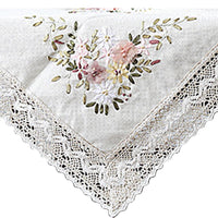 Garvee Kit fai da te per ricamo Tovaglia 90x90 cm in cotone quadrato senza telaio da ricamo per la decorazione della casa