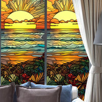 Pellicola per finestre Garvee riutilizzabile Sun by the Sea, protezione UV, antiriflesso, controllo del calore, risparmio energetico, vetrate colorate, 60x100 cm, colore unito