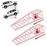 Garvee Rampe Idrauliche per Auto 5000 kg Capacità, Regolabili 24-34 cm, Acciaio Rinforzato, Design Basso Profilo, Antiruggine, Officina e Garage