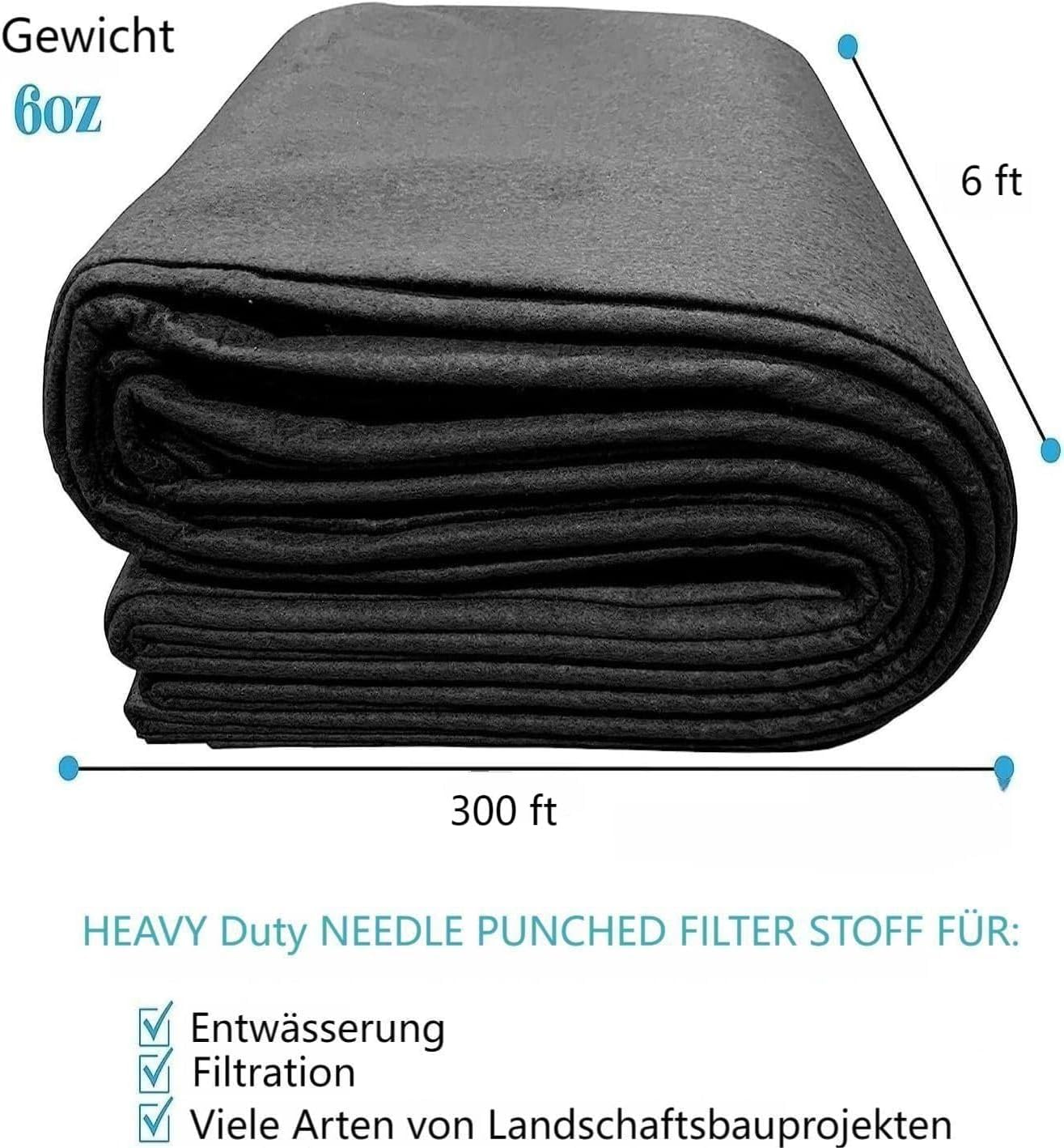 Tessuto geotessile per paesaggi GARVEE 183x9144cm 6oz PP Drenaggio Resistenza alla trazione 350N Capacità di carico 440N per vialetti, strade e controllo dell'erosione