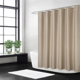 Tenda da doccia impermeabile in poliestere Garvee con ganci per bagni e vasche da bagno 72"x78" caffè - Caffè leggero