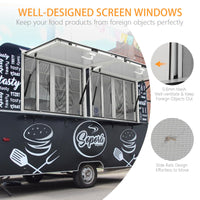 Finestra per food truck in alluminio Garvee Concession Window 36"x24" con 4 finestre scorrevoli e tenda da sole, telaio in acciaio inossidabile, maniglia di sicurezza, ideale per food truck