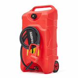 Garvee Tanica Carburante 16 Galloni con Pompa Manuale, Serbatoio HDPE Resistente, Carrello Portatile, Ideale per Auto Barca Generatore, Nero