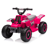 Quad elettrico per bambini Garvee 6V rosso rosa con musica a LED per una guida sicura a partire dai 3 anni, sia all'interno che all'esterno. - Rosa