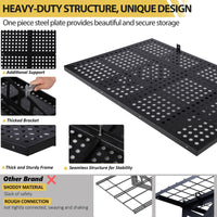 Scaffali da parete per garage Garvee, confezione da 2, resistenti, 2 x 3 piedi, in acciaio, montati a parete, per officina e garage, capacità di carico di 560 libbre, neri