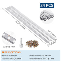 Protezione per grondaia Garvee da 5 pollici in rete metallica con design triangolare per tetti di case, 100 piedi, in alluminio, resistente alle intemperie
