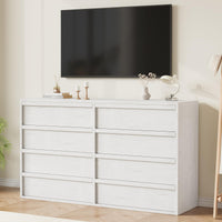 Cassettiera Garvee a 8 cassetti con ampio spazio di archiviazione per camera da letto e soggiorno, 54 pollici, legno, design moderno, robusta