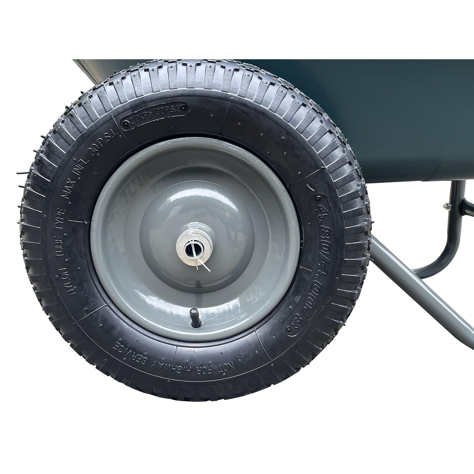 Carriola da Giardino Garvee per Festa del Papà | Ruote Doppie, 600 libbre Carico, Polietilene Antiruggine, Telaio Acciaio, Verde